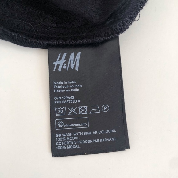 🎀 5/$25 H&M L.O.G.G. black vertical stripe modal shirt dress sz 0 - Picture 9 of 14